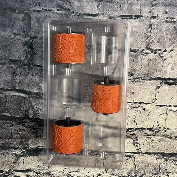 Stampin' Up! 3 Stampin' Around JUMBO 2" Wheel Roller Stamps & Case - Picture 1 of 6